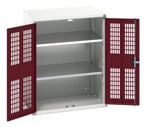 16926742.** verso ventilated door cupboard with 2 shelves. WxDxH: 800x550x1000mm. RAL 7035/5010 or selected